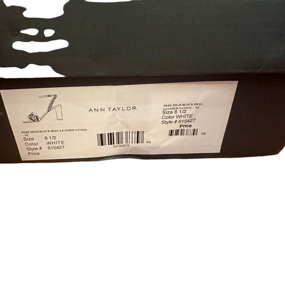 Ann Taylor white proliferated sandals-size 8.5 - Picture 6 of 6